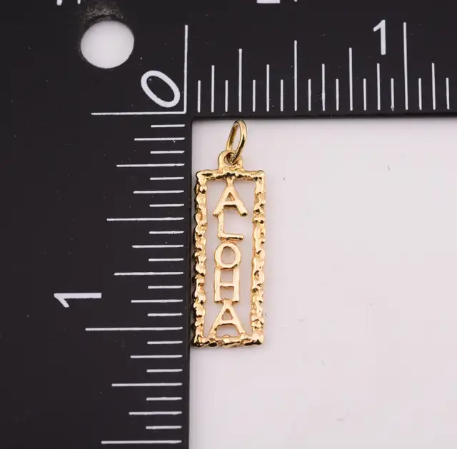 14K ALOHA PENDANT - Photo 5