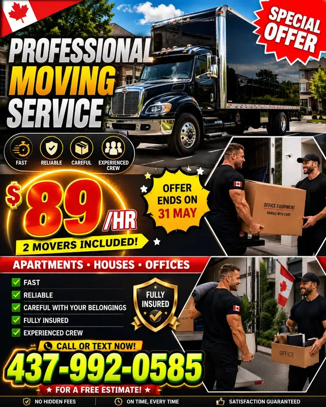 Affordable Moving services☎️(437)-992-0585