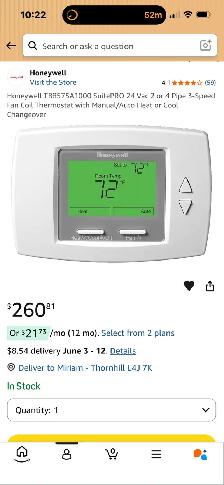 Thermostat for condo building