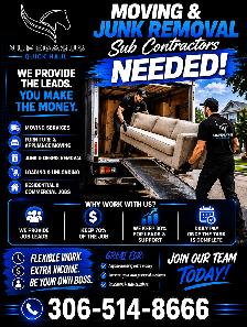 CONTRACTORS NEEDED – MOVING • MATTRESS CLEANING • LAWN CARE