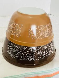 ' PYREX MIXING BOWLS 'Woodland Brown ~ priced individually