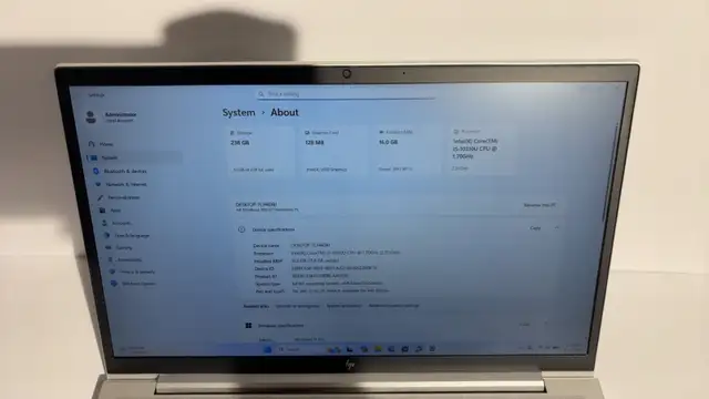 HP EliteBook 850 G7 i5-10310U 16GB 256GB SSD 15.6 Win 11 Pro - Photo 5