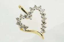 10K DIAMOND HEART PENDANT