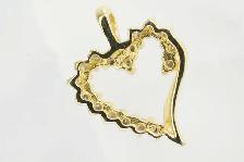 10K DIAMOND HEART PENDANT - Photo 2