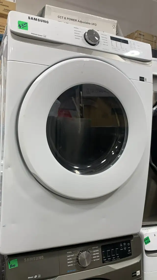 Dryer - 27 Samsung 7.5 Cu ft - Front Load - DVE45T6005W - White.