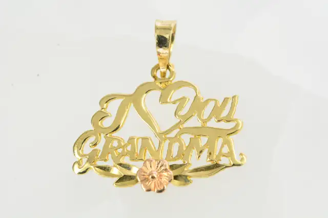 10K I LOVE YOU GRANDMA PENDANT