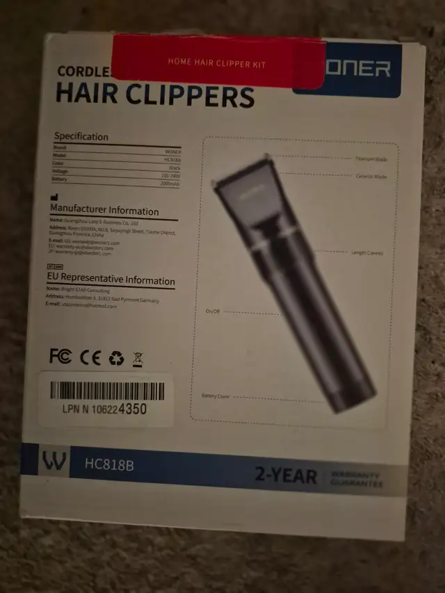 CORDLESS RECHARGEABLE HAIR CLIPPERS - Photo 2