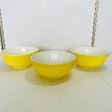 PYREX~Vintage 4 Quart Mixing Bowls ~ 1945 -1950, Primary Yellow