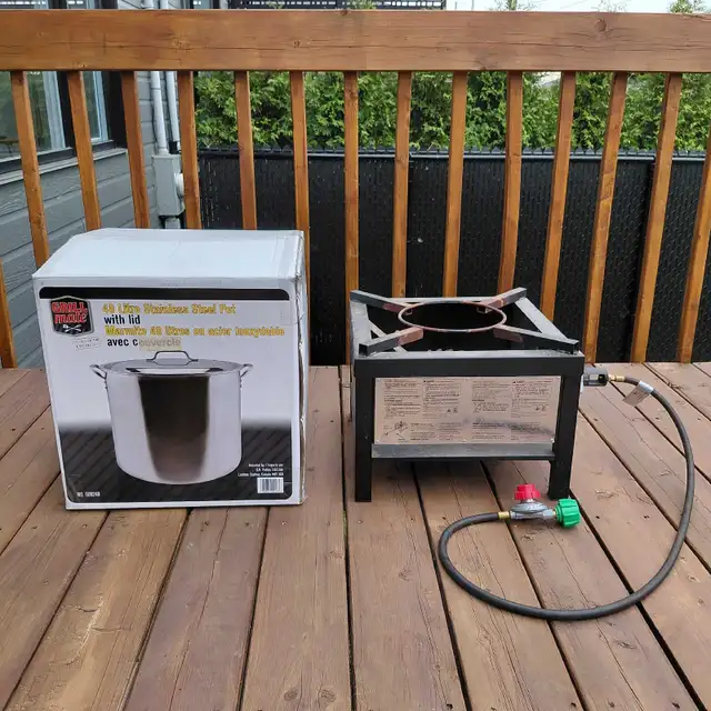 Appareil de cuisson au propane 66 000 BTU & marmite en inox 48 L