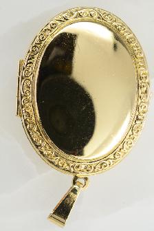 14K LARGE FLORAL LOCKET - Photo 3