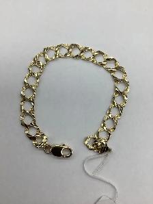 bracelet en or a grandes mailles