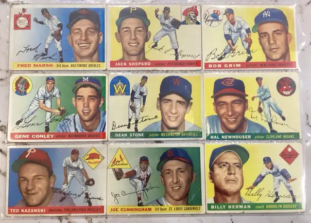 23 VTG - 1955 Topps(U.S.A.) Baseball cards.$10 each all $200 CAN - Photo 3