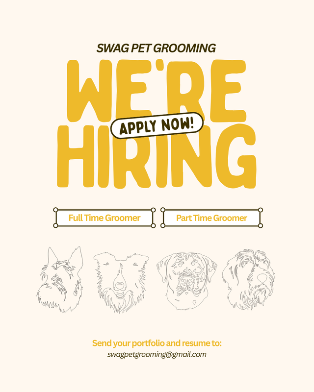 Hiring Full Time Pet Groomer