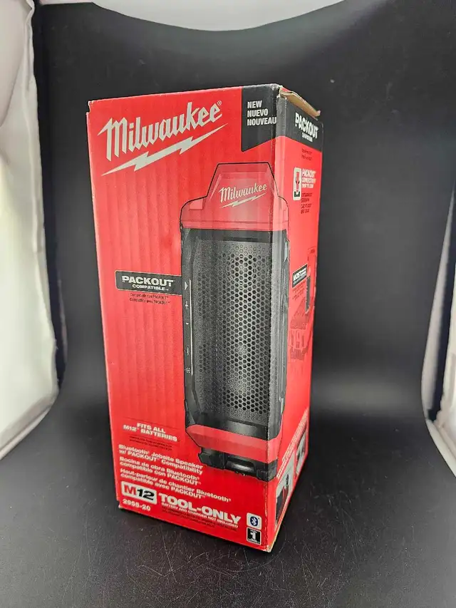 Milwaukee 2955 Packout M12 Jobsite Bluetooth Speaker NEW