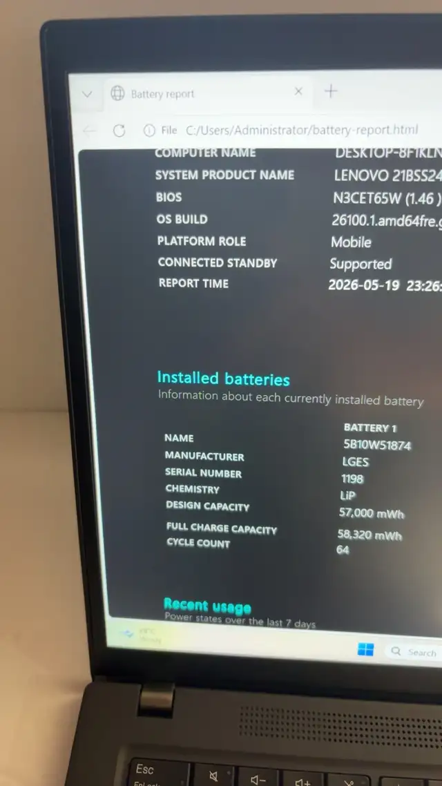 Lenovo T14s Gen 3 i5-1245U 16GB 512GB 100% Battery Win 11 - Photo 4