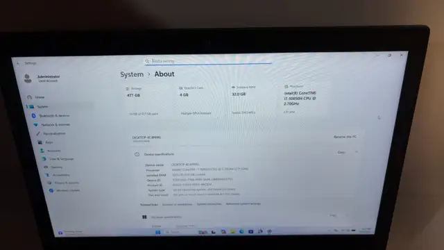 Lenovo ThinkPad P15 Gen 1 i7-10850H 32GB 512GB SSD T1000 - Photo 3