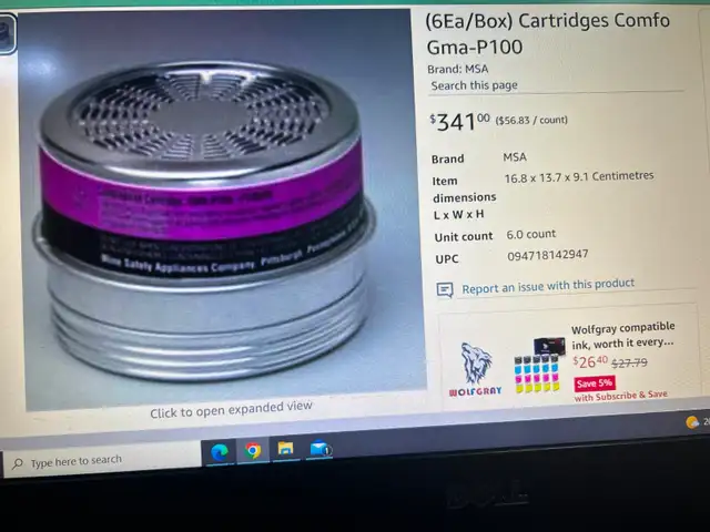 (6Ea/Box) MSA-Cartridges Comfo Gma-P100AS PICTURED - Photo 2