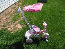 Girls small princess trike with shade cover by Huffy