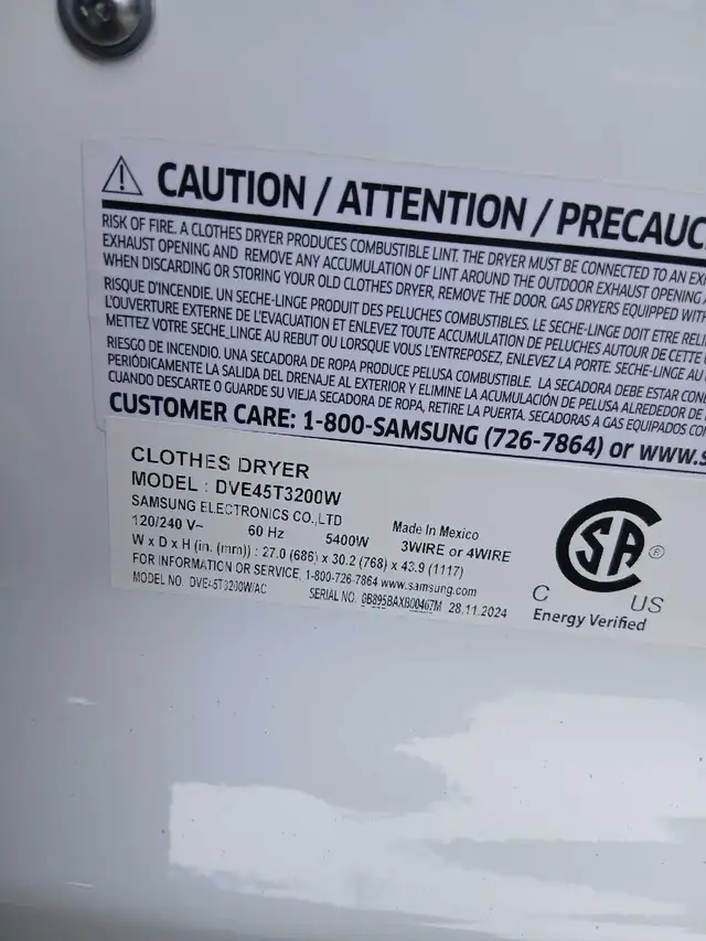 Samsung Dryer - Photo 4