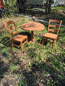 Indoor outdoor coffee table and chairs