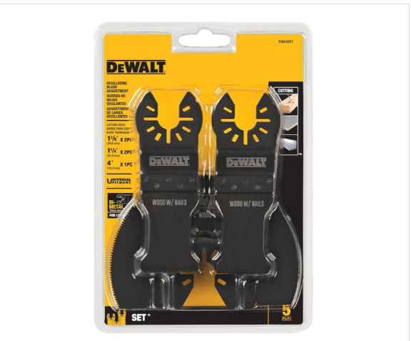 DEWALT 5-Pack General Purpose Oscillating Blade Assortment - Photo 3