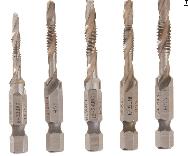 DEWALT Drill Tap Set, Impact Ready, 1/4-Inch, 5-Piece #DWADTQTR5