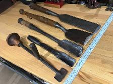 Vintage Timber framing Chisels, Slicks, & Gouges