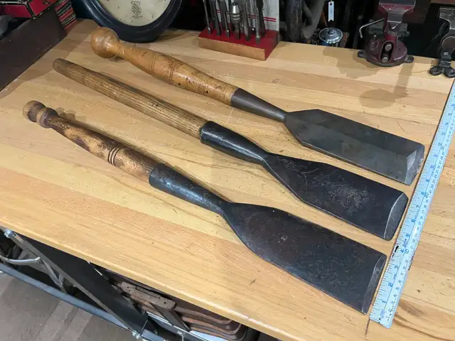 Vintage Timber framing Chisels, Slicks, & Gouges - Photo 2