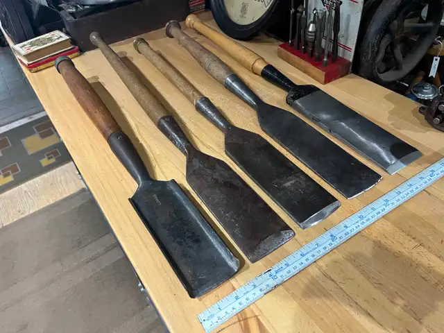 Vintage Timber framing Chisels, Slicks, & Gouges - Photo 3