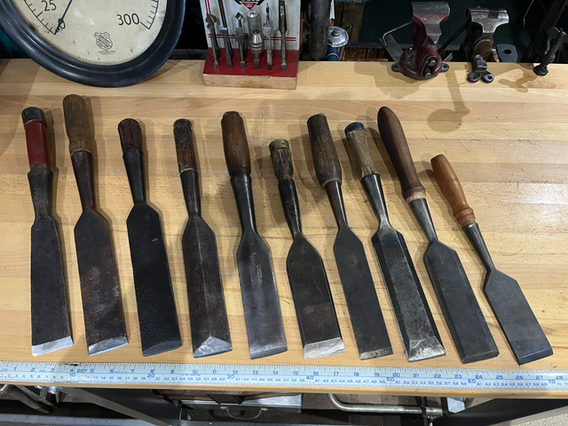 Vintage 2-inch Timber Framing Chisels
