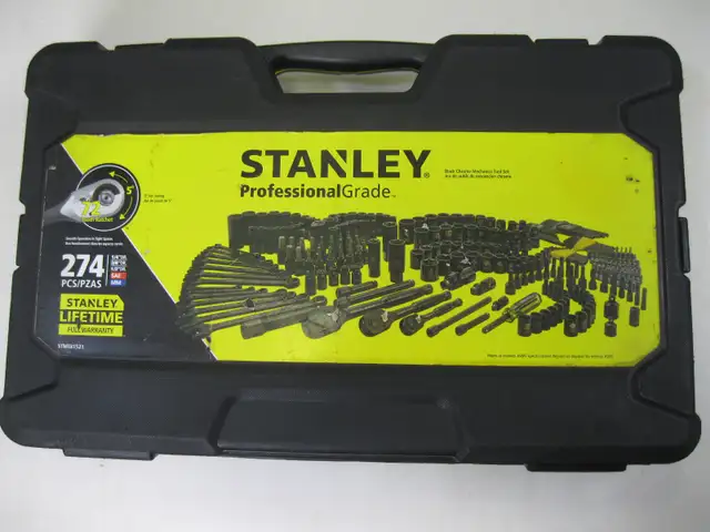 Coffre d'outils 274 pièces Stanley box ratchet clés douilles Pro