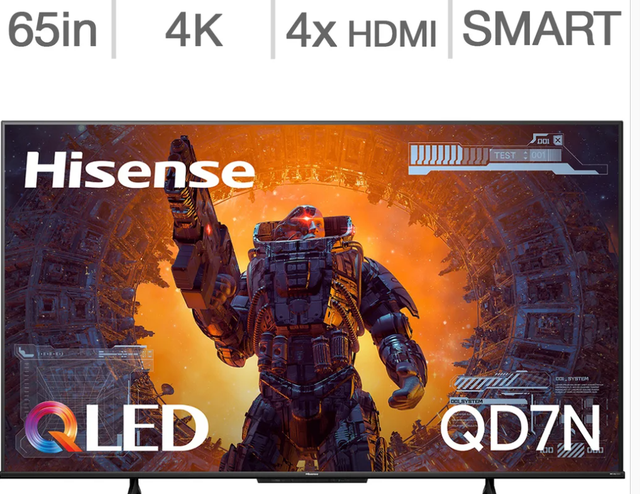 Hisense 65" QD7 Series QLED 4K Google Smart TV – 65QD7N