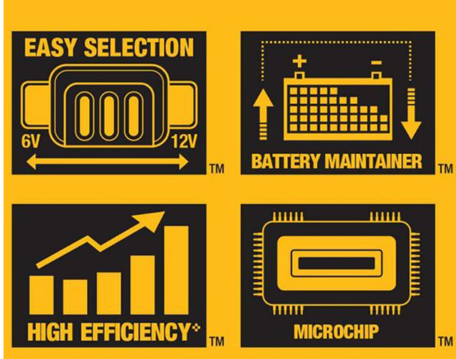 DEWALT DXAEC2CA 2-Amp Battery Charger/Maintainer, - Photo 5
