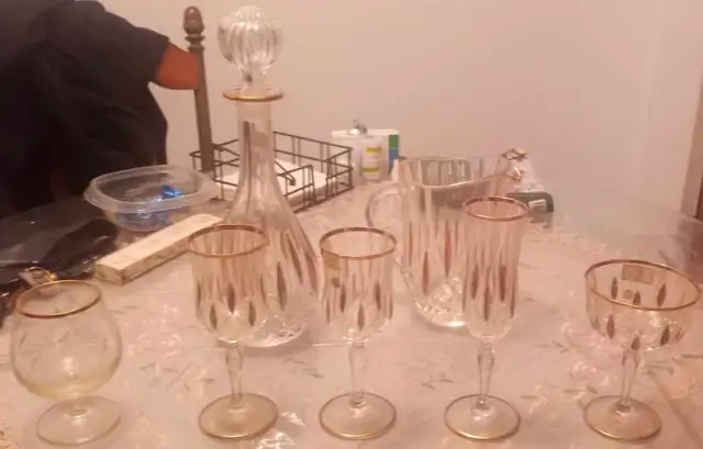 61 PCS ANTIQUE 1960 59 VERRE DE SETS DE CRYSTAL .T. MURA - Photo 3