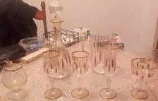 61 PCS ANTIQUE 1960 59 VERRE DE SETS DE CRYSTAL .T. MURA - Photo 3