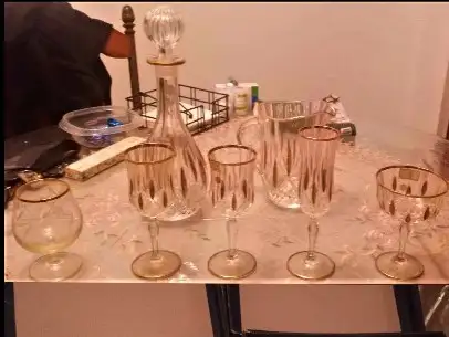 61 PCS ANTIQUE 1960 59 VERRE DE SETS DE CRYSTAL .T. MURA - Photo 6