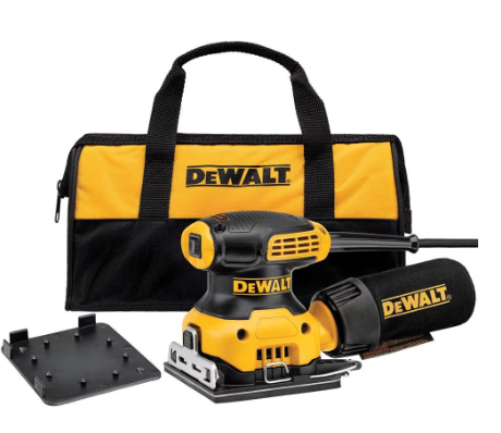 DEWALT 2.3 Amp Corded 1/4 Sheet Palm Grip Sander Kit