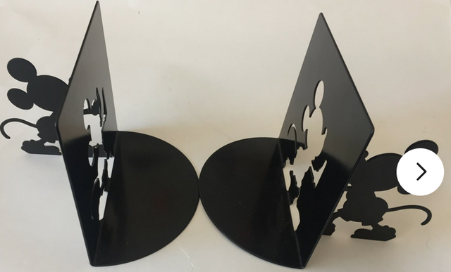 Disney Mickey Mouse Book Ends Michael Graves Metal Black 2 piece