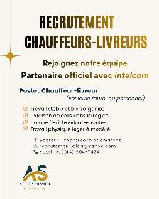 Offre d'emploi: Chauffeur Livreur