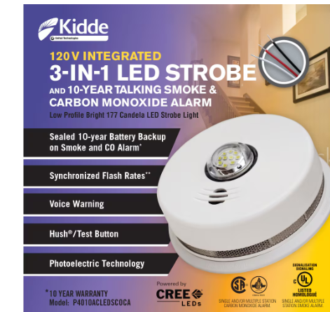 Hardwire Interconnected Combination Smoke detector
