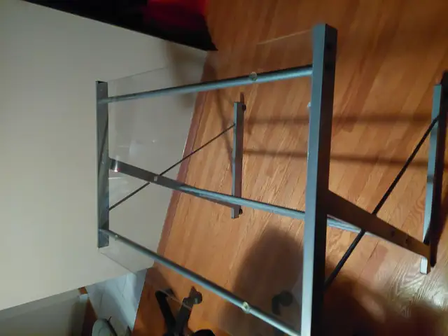 Glass top desk