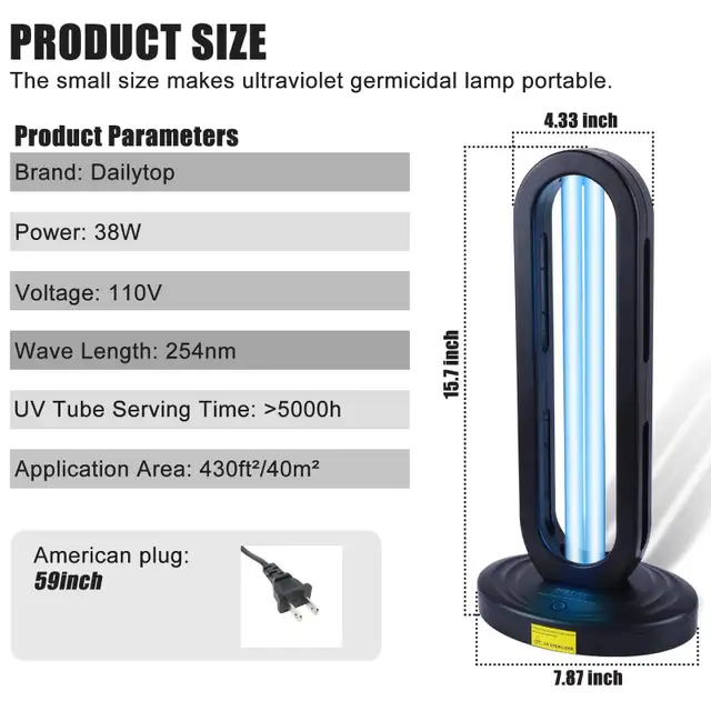 BRAND NEW - Home Disinfection Device, UV Light Sanitizer... LOT# - Photo 5