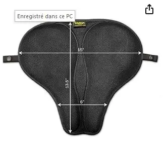 Coussin de selle classique en gel pour selle de moto SKWOOSH - Photo 3