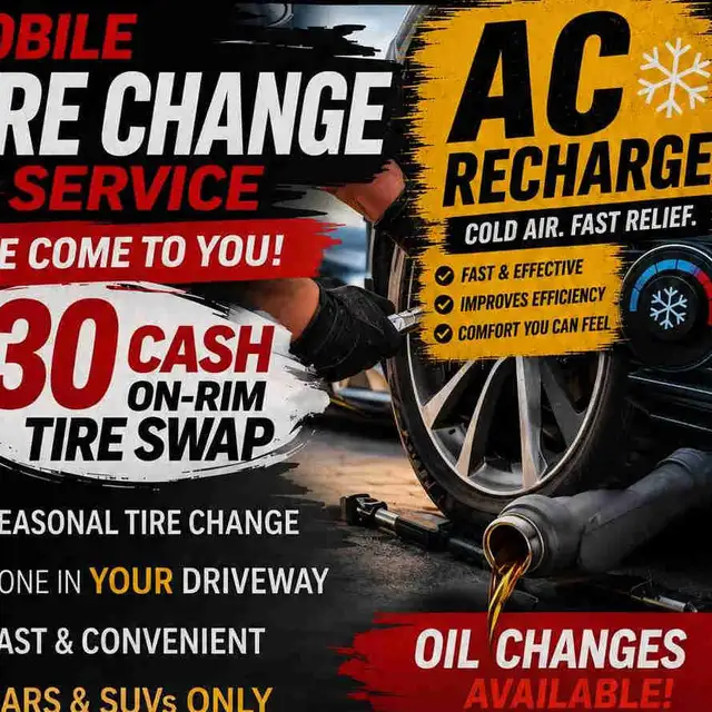SAME DAY MOBILE SERVICES! - $30 TIRE SWAP - AND MORE!