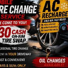 SAME DAY CAR SERVICES! - $30 TIRE SWAP / AC - AND MORE!