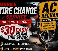 SAME DAY TIRE SWAP (only $30) / AC RECHARGE / CAR SERVICE