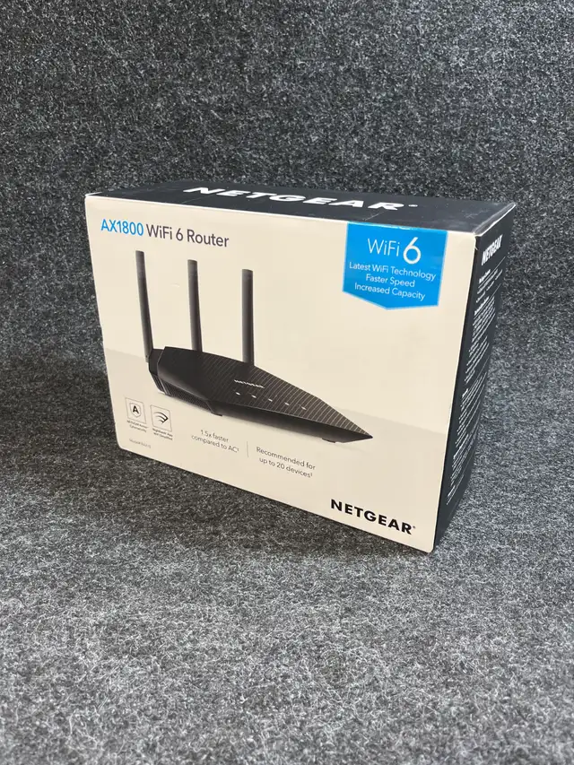 New! NETGEAR 4-Stream WiFi 6 AX1800 Router