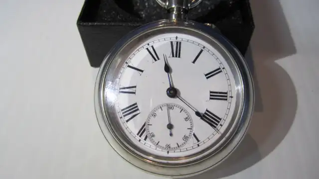 RARE 1880's DOUBLE DIAL SINGLE BUTTON CHRONOGRAPH POCKET WATCH - Photo 2