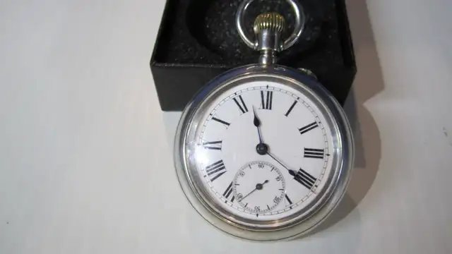 RARE 1880's DOUBLE DIAL SINGLE BUTTON CHRONOGRAPH POCKET WATCH - Photo 3