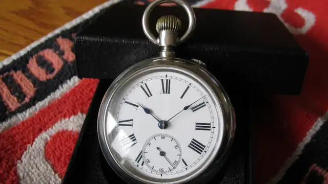 RARE 1880's DOUBLE DIAL SINGLE BUTTON CHRONOGRAPH POCKET WATCH - Photo 5